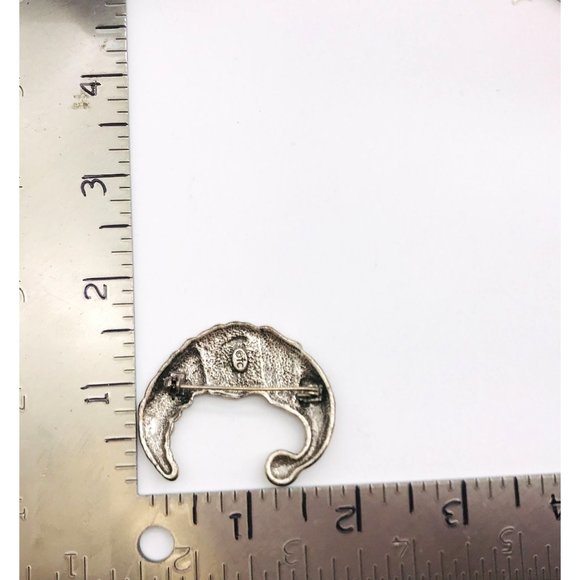 Christmas brooch santa head with red hat iridescent rhinestones by TC - Picture 4 of 4